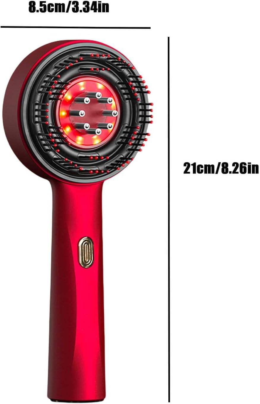 Peigne massant cuir chevelu LED – réservoir sérum 6 ml, 3 modes, portable (Hailicare)