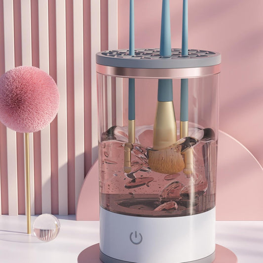 Nettoyeur électrique USB pour pinceaux de maquillage – 7000 tr/min, séchage rapide, support multi-brosses