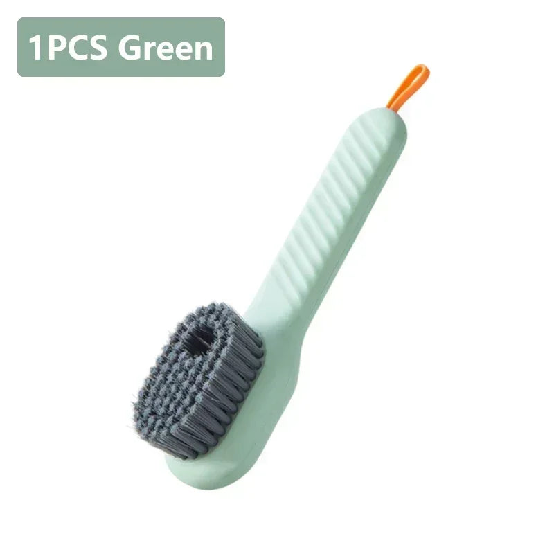 Brosse nettoyante multifonction avec réservoir de savon – Poils souples & manche long