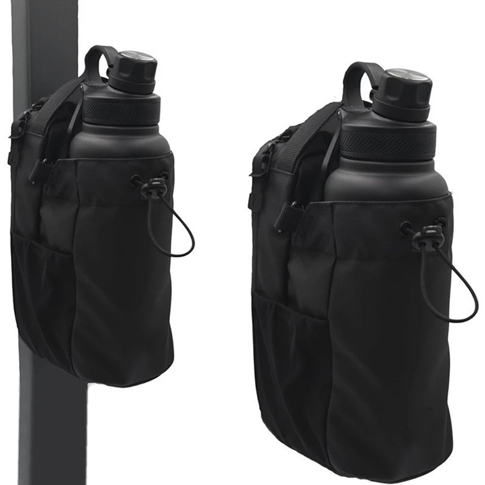 Sac porte-bouteille magnétique pour salle de sport – sangle bandoulière, poches & fermeture sécurisée