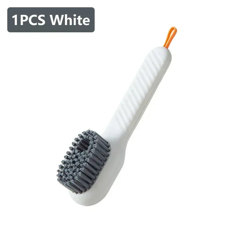 Brosse nettoyante multifonction avec réservoir de savon – Poils souples & manche long