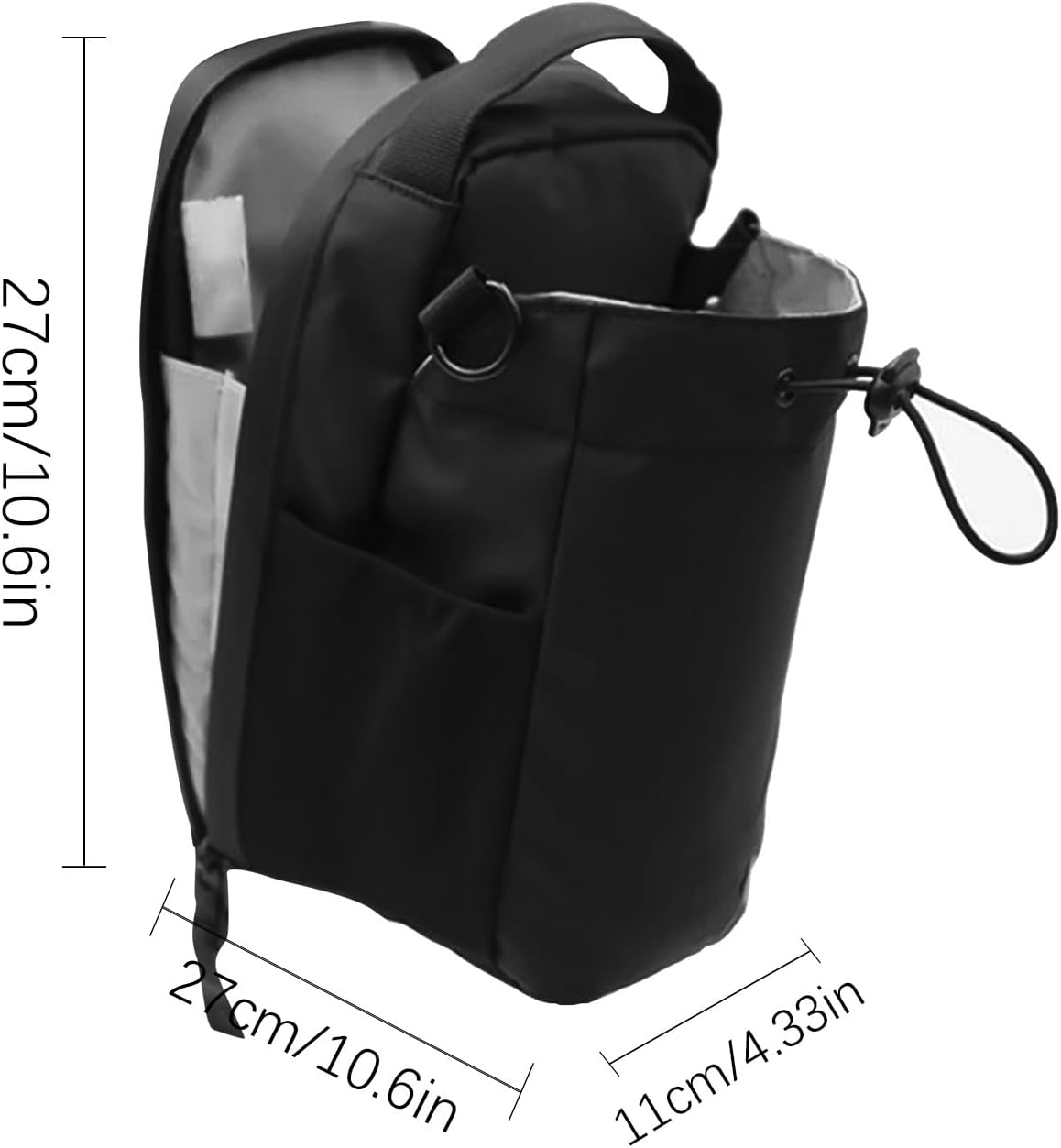 Sac porte-bouteille magnétique pour salle de sport – sangle bandoulière, poches & fermeture sécurisée