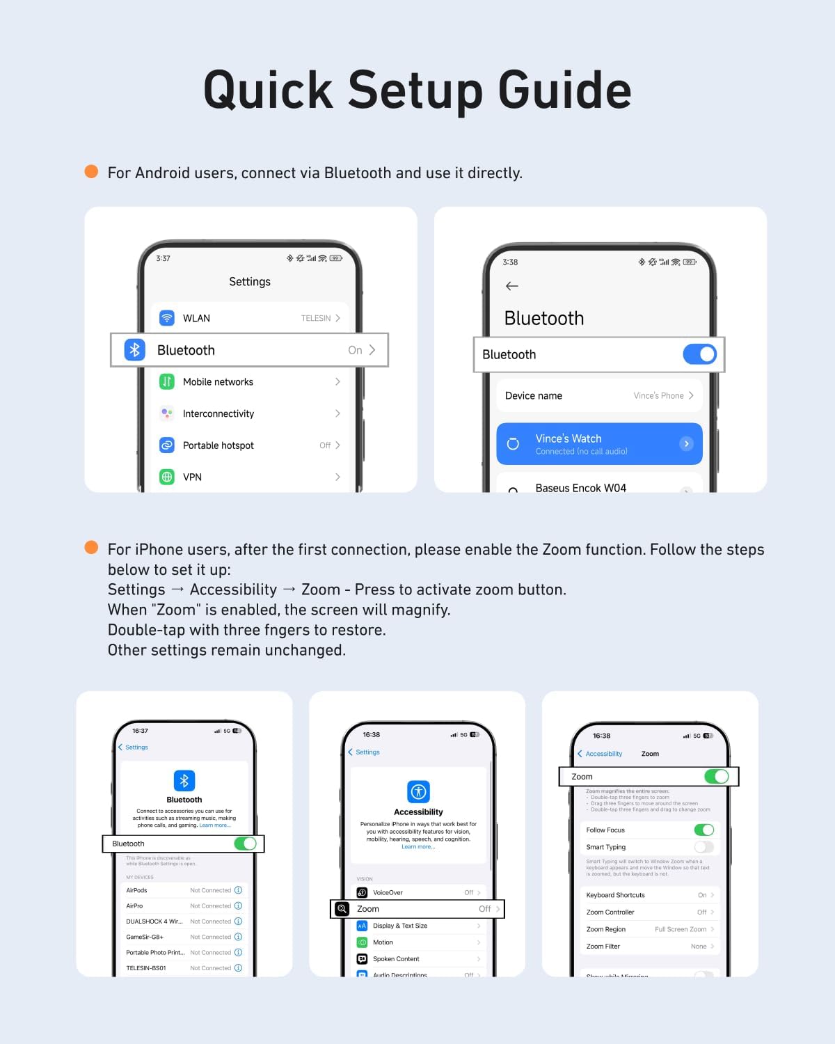 Poignée photo magnétique pour smartphone – Télécommande Bluetooth, éclairage d’appoint, rotation H/V