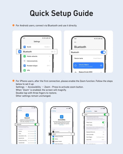 Poignée photo magnétique pour smartphone – Télécommande Bluetooth, éclairage d’appoint, rotation H/V