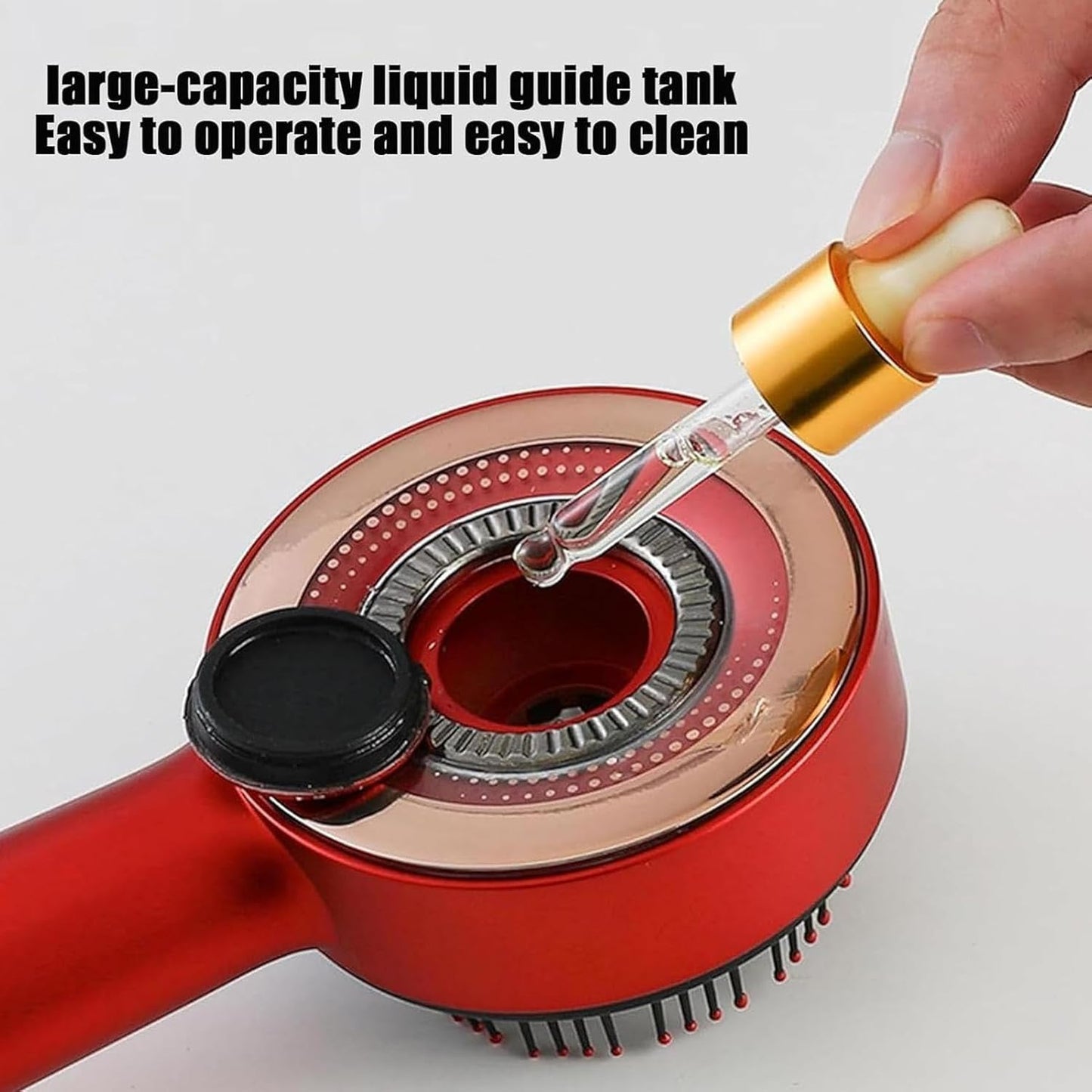 Peigne massant cuir chevelu LED – réservoir sérum 6 ml, 3 modes, portable (Hailicare)