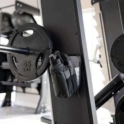 Sac porte-bouteille magnétique pour salle de sport – sangle bandoulière, poches & fermeture sécurisée