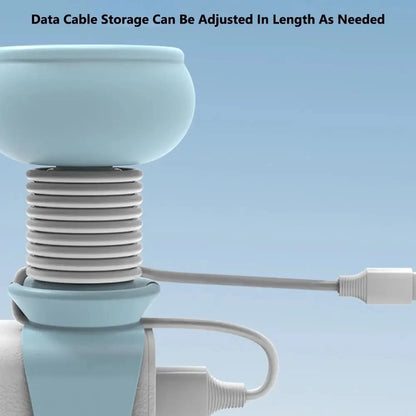 Enrouleur de câble pour chargeur – housse silicone de voyage, organiseur “flip”, protection prise