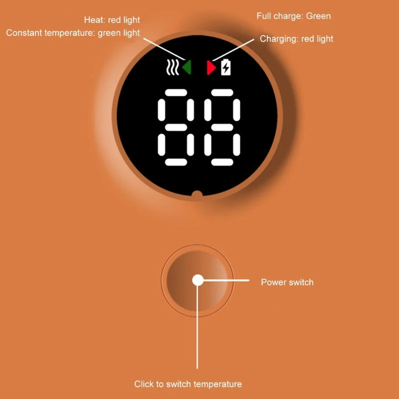 Chauffe-biberon portable & sans fil – affichage digital, 6 niveaux, batterie 5200 mAh