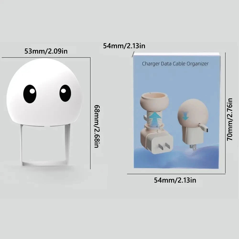 Enrouleur de câble pour chargeur – housse silicone de voyage, organiseur “flip”, protection prise