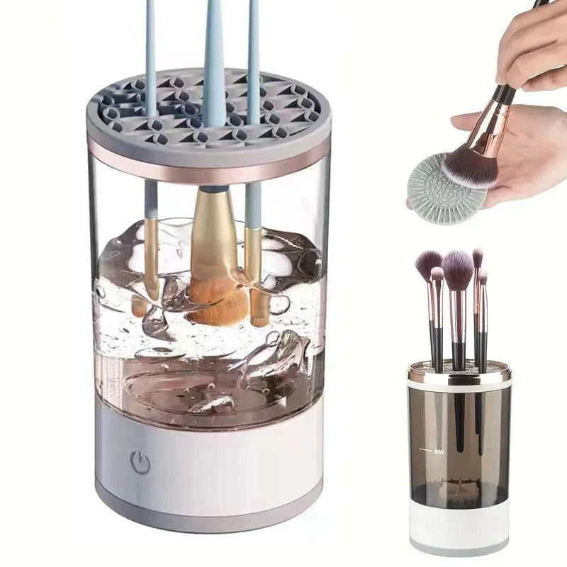 Nettoyeur électrique USB pour pinceaux de maquillage – 7000 tr/min, séchage rapide, support multi-brosses