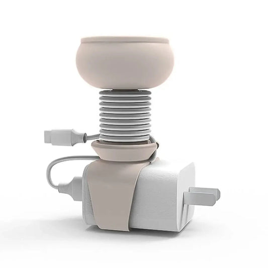 Enrouleur de câble pour chargeur – housse silicone de voyage, organiseur “flip”, protection prise