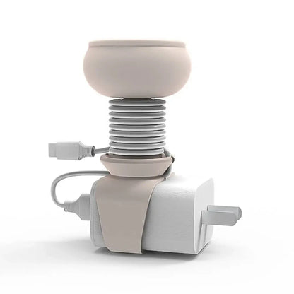 Enrouleur de câble pour chargeur – housse silicone de voyage, organiseur “flip”, protection prise