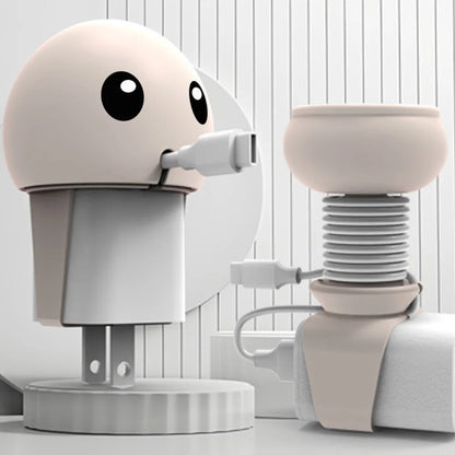 Enrouleur de câble pour chargeur – housse silicone de voyage, organiseur “flip”, protection prise