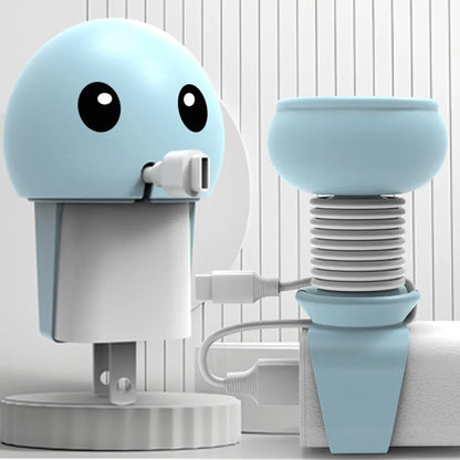 Enrouleur de câble pour chargeur – housse silicone de voyage, organiseur “flip”, protection prise