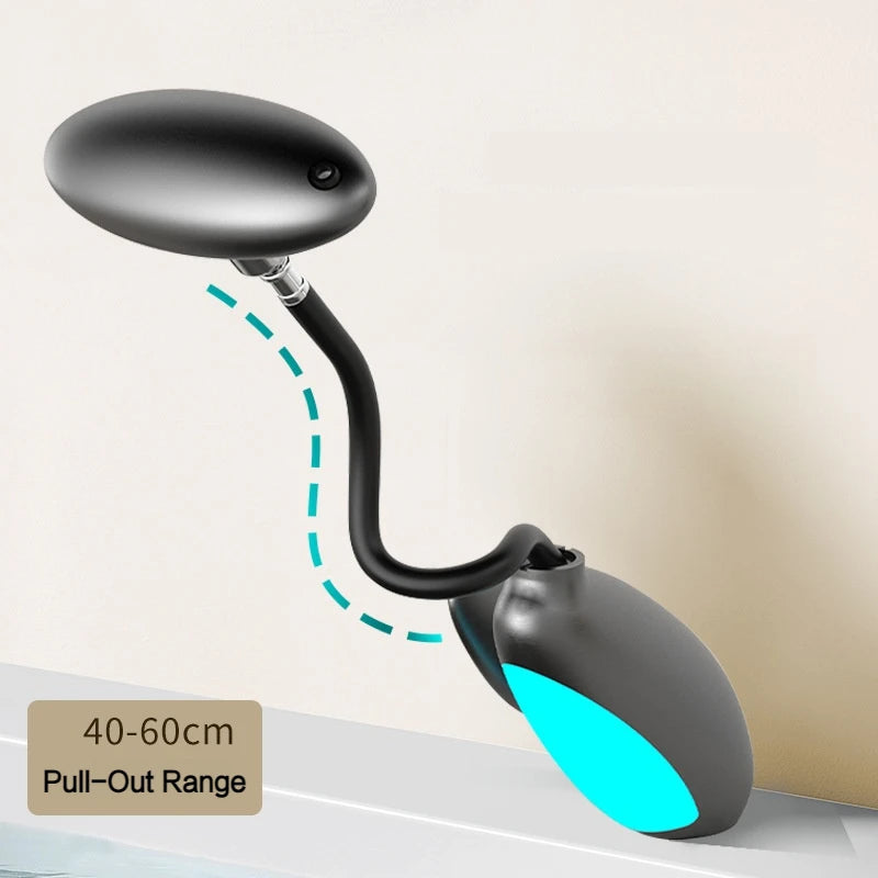 Robinet de lavabo LED 4 modes – bec pivotant 360° avec flexible, eau chaude & froide, mitigeur 1 trou (G1/2)