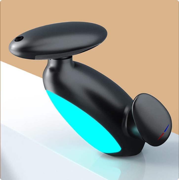 Robinet de lavabo LED 4 modes – bec pivotant 360° avec flexible, eau chaude & froide, mitigeur 1 trou (G1/2)